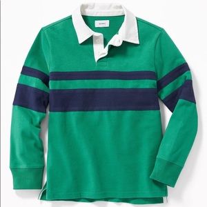 👼7/$10 color-blocked rugby polo